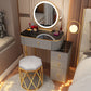 Removable Makeup Counter Bedroom Vanity Dressing Table with Lighted Mirror