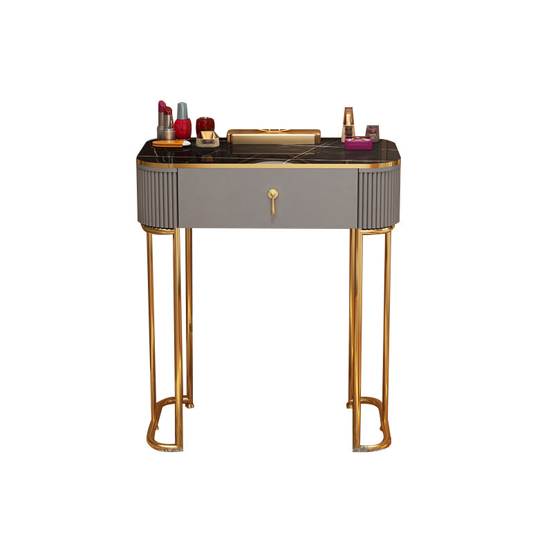 Removable Makeup Counter Bedroom Vanity Dressing Table with Lighted Mirror