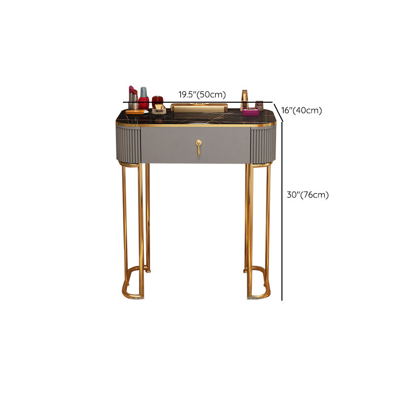 Removable Makeup Counter Bedroom Vanity Dressing Table with Lighted Mirror