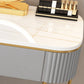 Removable Makeup Counter Lighted Mirror Vanity Dressing Table with Drawer Clearhalo 'Bedroom Furniture' 'furn' 'furn_makeup_vanities' 'Furniture' 'Makeup Vanities' 'makeup_vanities' 7664701