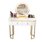 Removable Makeup Counter Lighted Mirror Vanity Dressing Table with Drawer Clearhalo 'Bedroom Furniture' 'furn' 'furn_makeup_vanities' 'Furniture' 'Makeup Vanities' 'makeup_vanities' 7664709