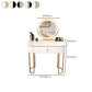 Removable Makeup Counter Lighted Mirror Vanity Dressing Table with Drawer Clearhalo 'Bedroom Furniture' 'furn' 'furn_makeup_vanities' 'Furniture' 'Makeup Vanities' 'makeup_vanities' 7664724