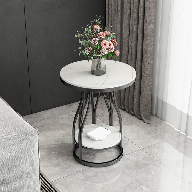 24.8" Tall Round Side Accent Table Metal Frame Nesting End Table Clearhalo 'Coffee & Accent Tables' 'End & Side Tables' 'end_side_tables' 'furn' 'furn_end_side_tables' 'Furniture' 'Living Room Furniture' 7664764