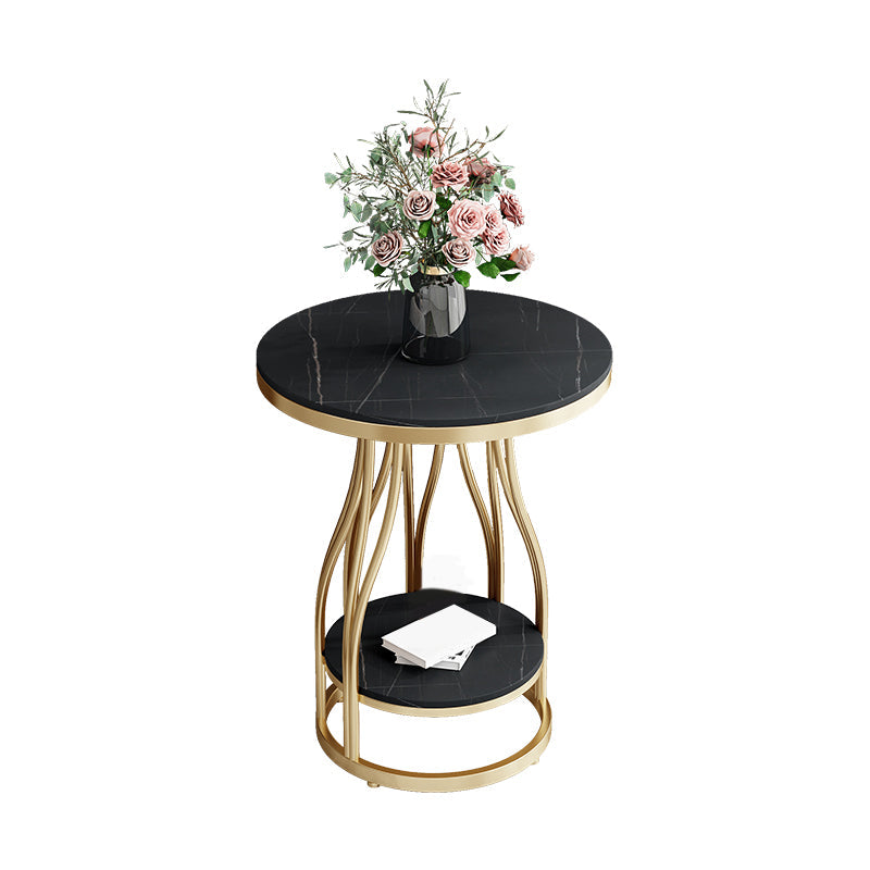 24.8" Tall Round Side Accent Table Metal Frame Nesting End Table Clearhalo 'Coffee & Accent Tables' 'End & Side Tables' 'end_side_tables' 'furn' 'furn_end_side_tables' 'Furniture' 'Living Room Furniture' 7664773