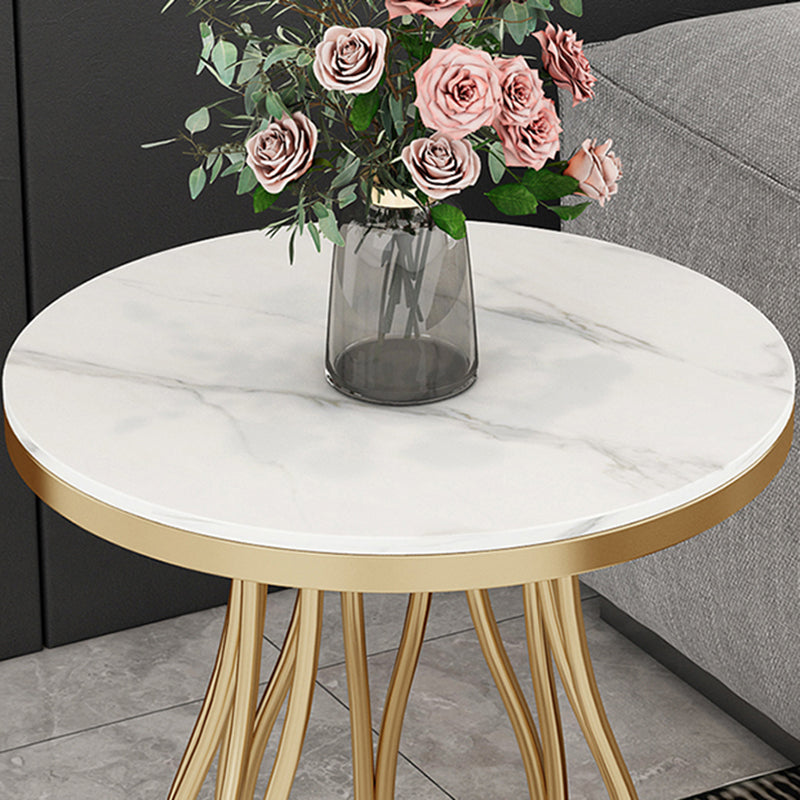 24.8" Tall Round Side Accent Table Metal Frame Nesting End Table Clearhalo 'Coffee & Accent Tables' 'End & Side Tables' 'end_side_tables' 'furn' 'furn_end_side_tables' 'Furniture' 'Living Room Furniture' 7664774