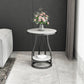 24.8" Tall Round Side Accent Table Metal Frame Nesting End Table Black White 1 Clearhalo 'Coffee & Accent Tables' 'End & Side Tables' 'end_side_tables' 'furn' 'furn_end_side_tables' 'Furniture' 'Living Room Furniture' 7664779
