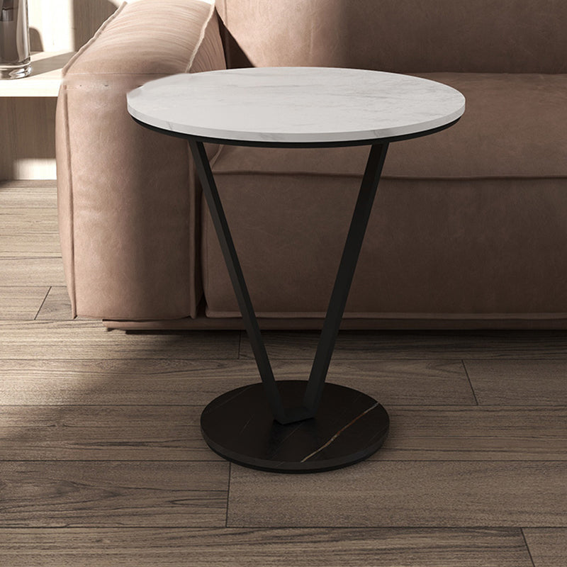23.6" Tall Cross Legs Side Table Modernistic Metal Side End Snack Table Clearhalo 'Coffee & Accent Tables' 'End & Side Tables' 'end_side_tables' 'furn' 'furn_end_side_tables' 'Furniture' 'Living Room Furniture' 7664879