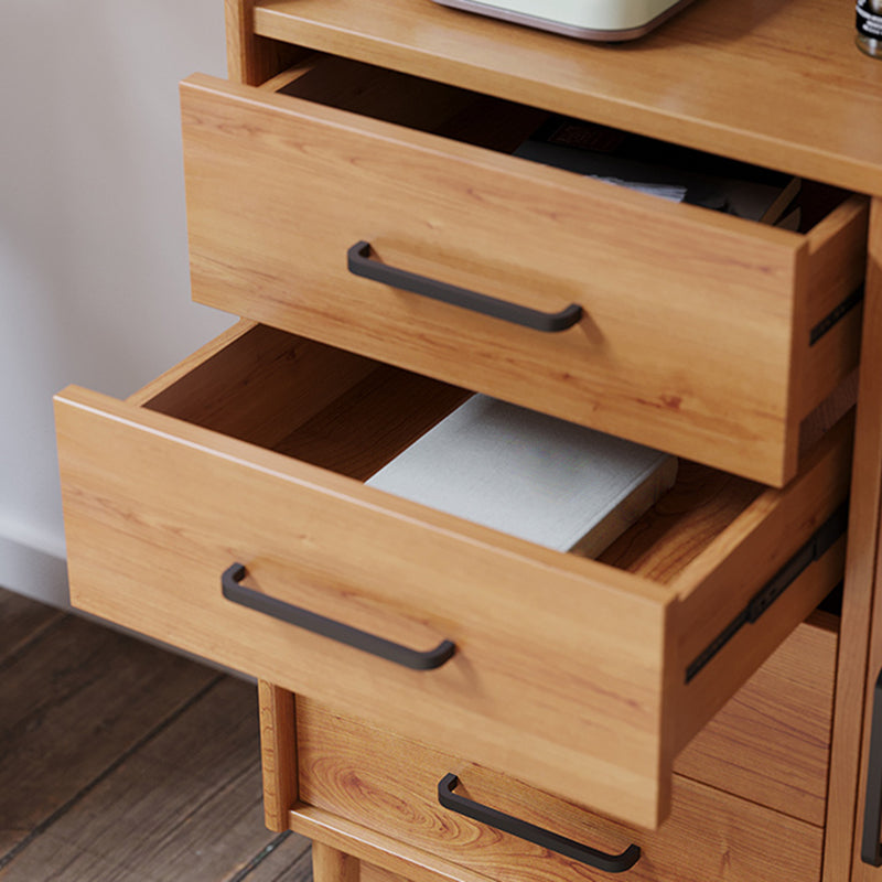 Gabinete de madera de diseño de mediados de siglo de mediados de siglo 1 - Gabinete de puerta con 4 cajones