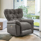 Contemporary Swivel Rocker Standard Recliner in Microsuede Recliner Chair