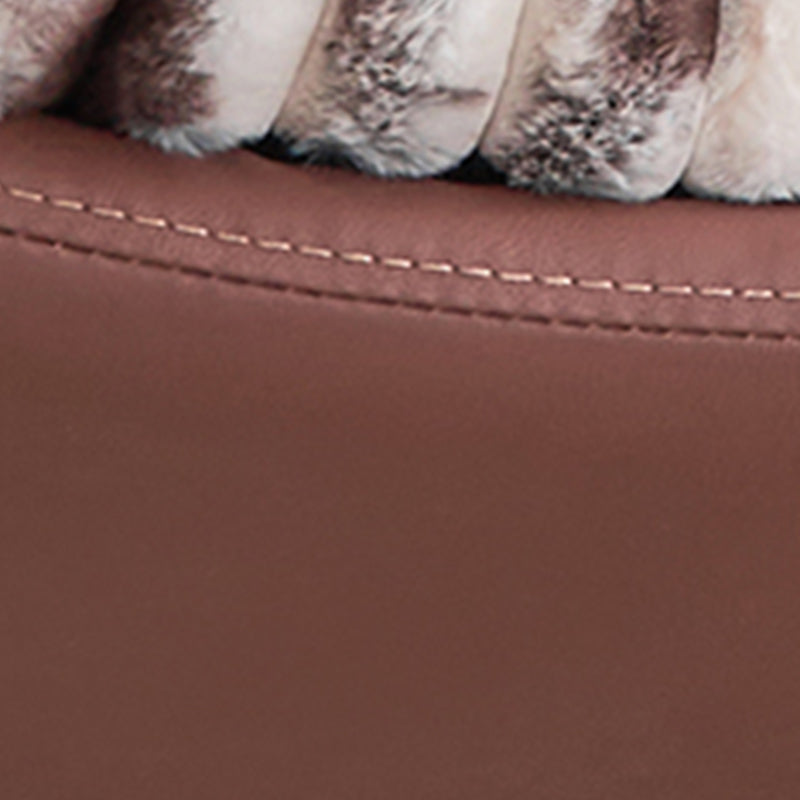 Sedia accento posteriore trapuntato sedia laterale girevole con gambe a 4 stelle