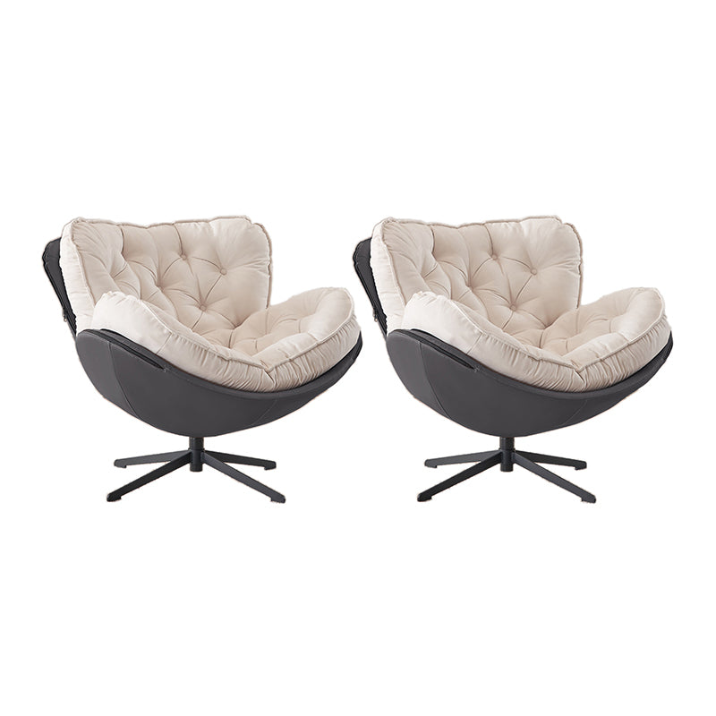 Sedia accento posteriore trapuntato sedia laterale girevole con gambe a 4 stelle