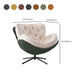 Tufted Back Lounge Accent Chair Swivel Side Chair with 4-Star Legs