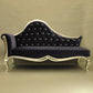 Chaise longue rembourrée Glam, chaise longue à accoudoirs roulés
