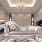 Chaise longue rembourrée Glam, chaise longue à accoudoirs roulés