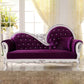 Chaise longue rembourrée Glam, chaise longue à accoudoirs roulés