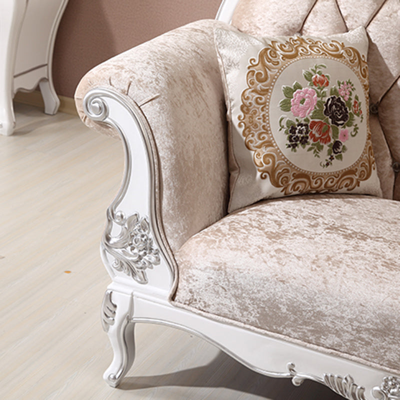 Chaise longue rembourrée Glam, chaise longue à accoudoirs roulés
