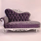 Chaise longue rembourrée Glam, chaise longue à accoudoirs roulés