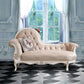 Chaise longue rembourrée Glam, chaise longue à accoudoirs roulés