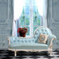 Chaise longue rembourrée Glam, chaise longue à accoudoirs roulés