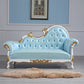 Chaise longue rembourrée Glam, chaise longue à accoudoirs roulés