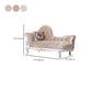 Chaise longue rembourrée Glam, chaise longue à accoudoirs roulés
