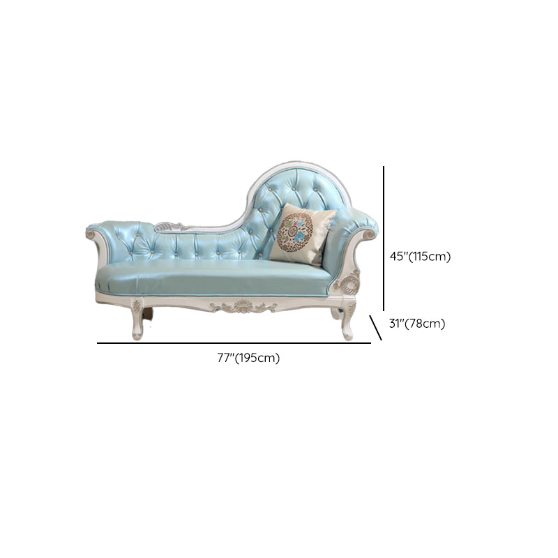 Chaise longue rembourrée Glam, chaise longue à accoudoirs roulés
