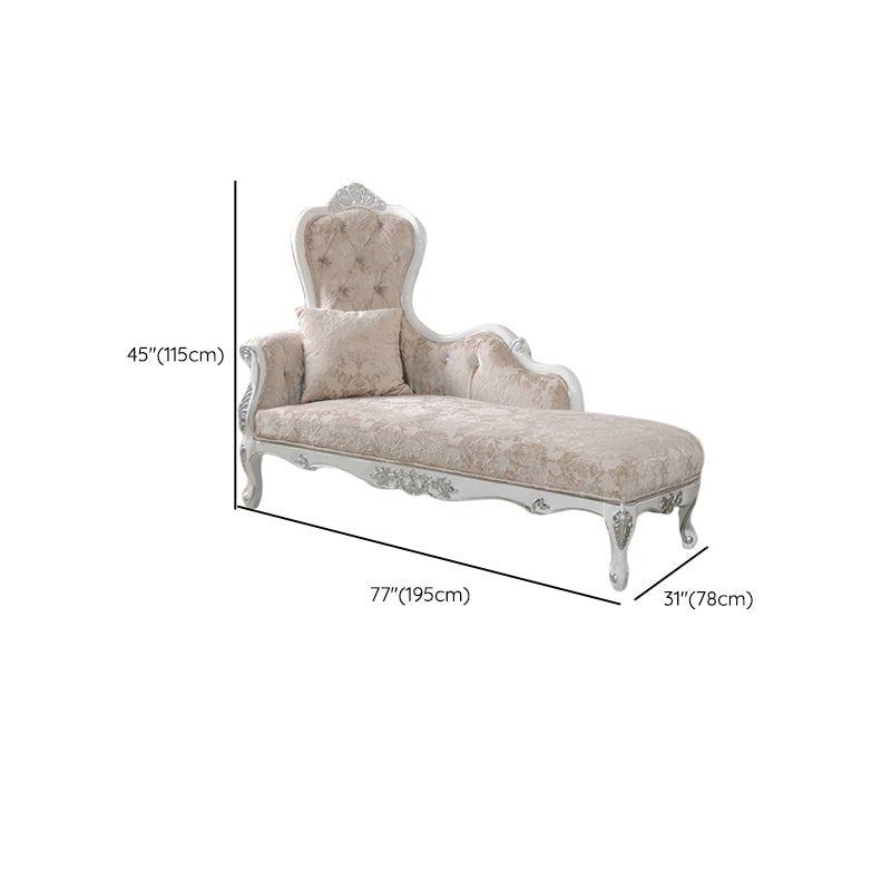Chaise longue rembourrée Glam, chaise longue à accoudoirs roulés