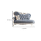 Chaise longue rembourrée Glam, chaise longue à accoudoirs roulés