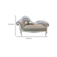Chaise longue rembourrée Glam, chaise longue à accoudoirs roulés