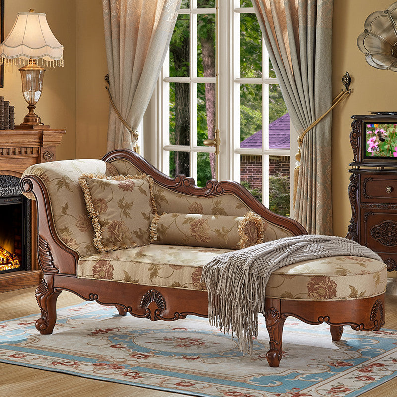 Living Room Chaise Rolled Arms Traditional Chaise Lounge with Cotton Upholster Clearhalo 'Chairs & Seating' 'Chaise Lounge' 'chaise_lounge' 'furn' 'furn_chaise_lounge' 'Furniture' 'Living Room Furniture' 7665339