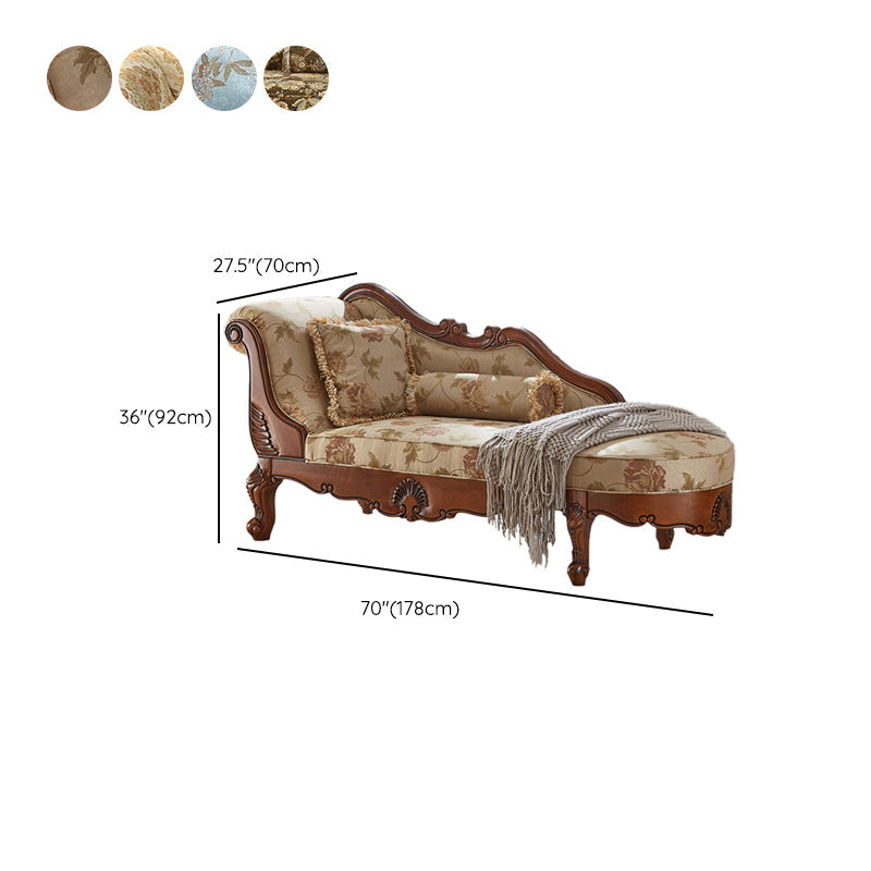 Living Room Chaise Rolled Arms Traditional Chaise Lounge with Cotton Upholster Clearhalo 'Chairs & Seating' 'Chaise Lounge' 'chaise_lounge' 'furn' 'furn_chaise_lounge' 'Furniture' 'Living Room Furniture' 7665354