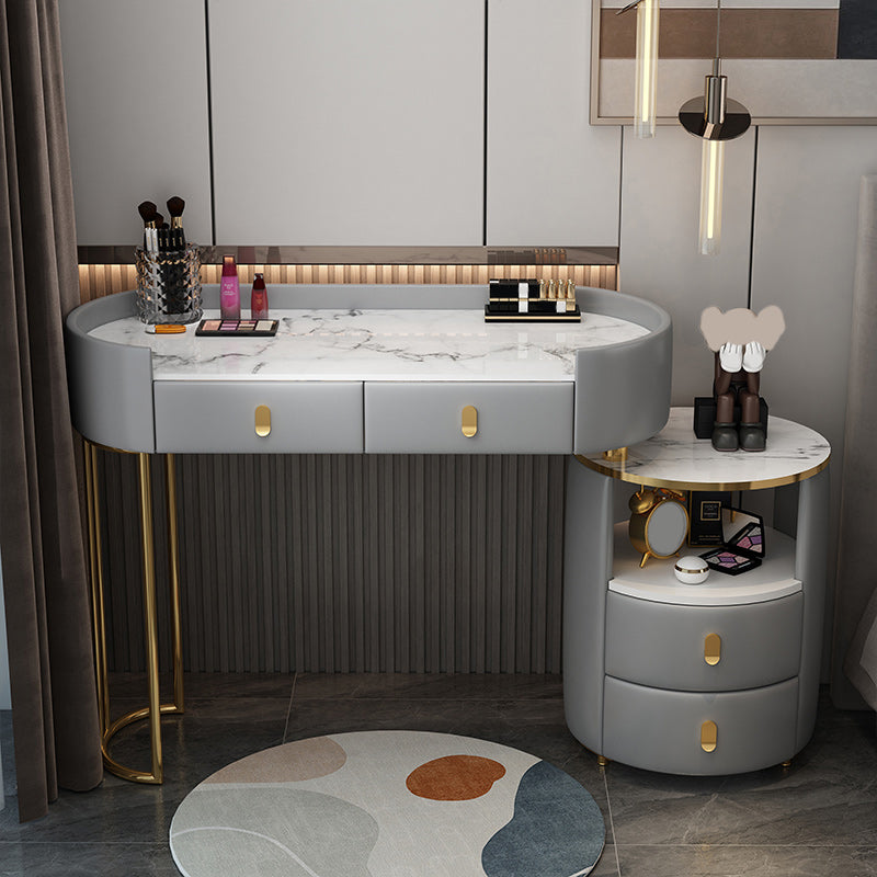 Removable Makeup Counter Lighted Mirror Vanity Dressing Table for Bedroom