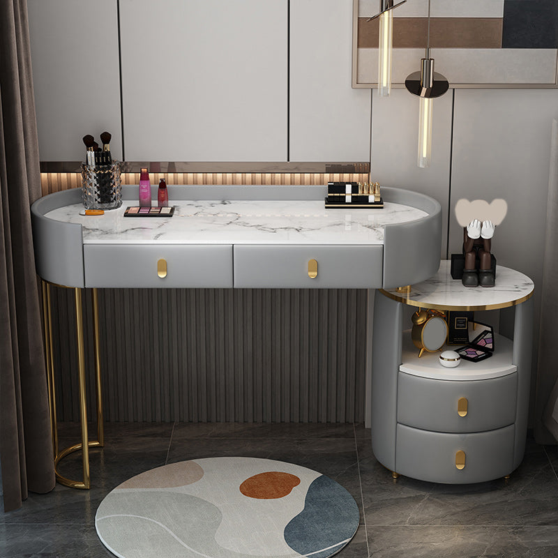 Removable Makeup Counter Lighted Mirror Vanity Dressing Table for Bedroom