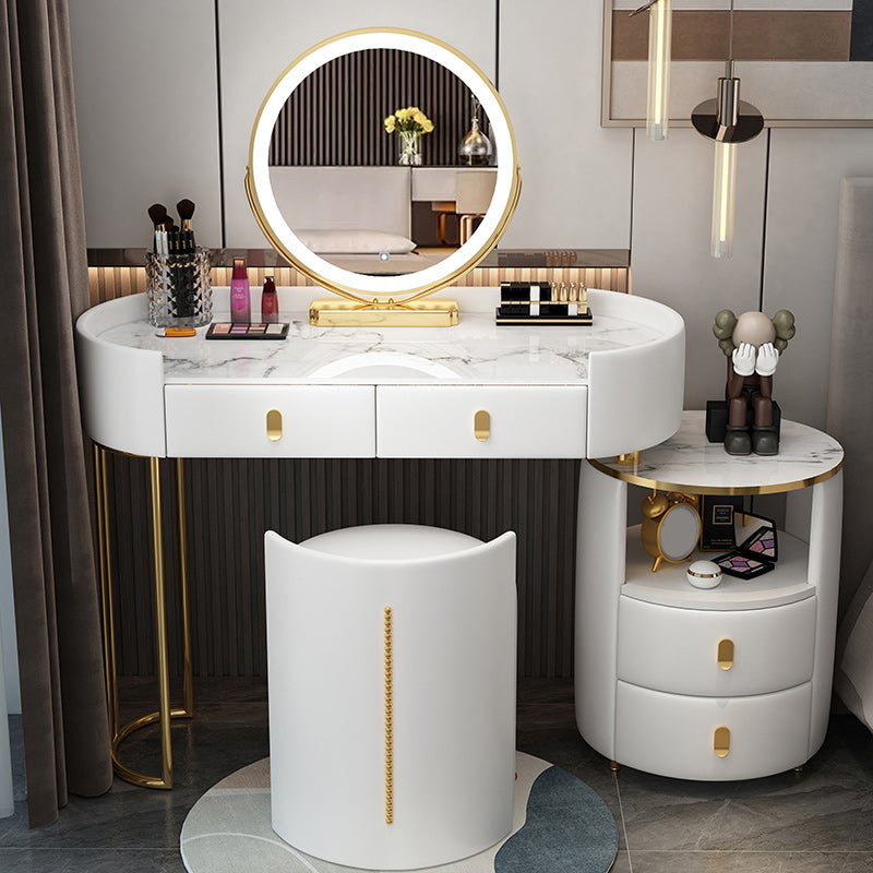 Removable Makeup Counter Lighted Mirror Vanity Dressing Table for Bedroom