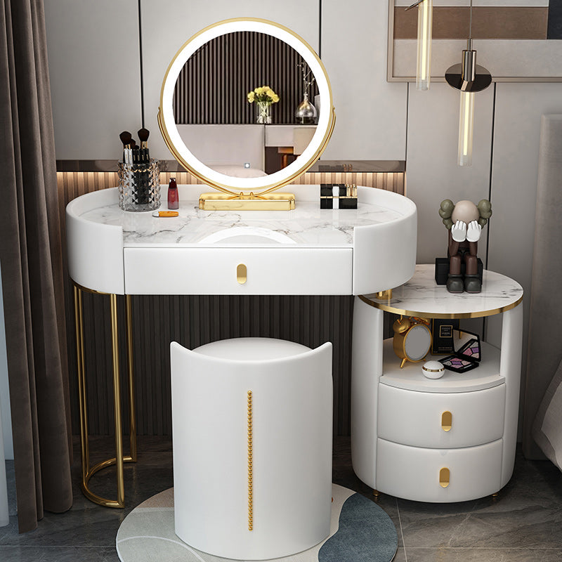 Removable Makeup Counter Lighted Mirror Vanity Dressing Table for Bedroom