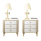 Les tiroirs glamour comprenaient une table de chevet de table d'accent 24 "de haut avec les jambes
