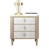 Les tiroirs glamour comprenaient une table de chevet de table d'accent 24 "de haut avec les jambes