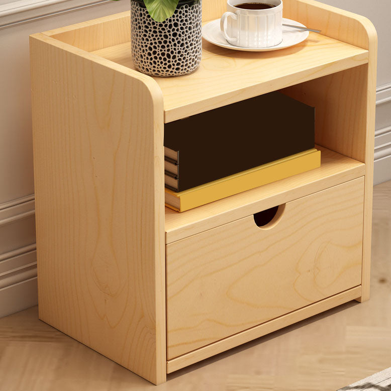 Nightand de table de table à accent de pin scandinave 20 "de haut avec tiroir