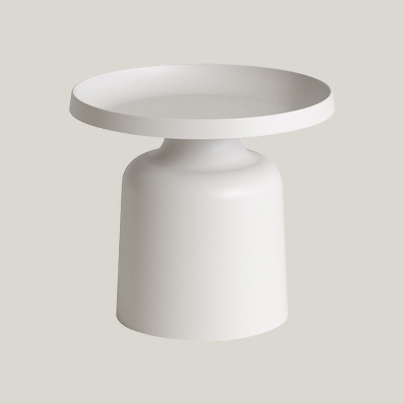 Table table de nuit à table à accent métal scandinave avec étagère, 18 "de haut