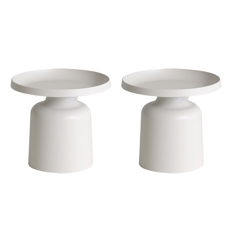 Table table de nuit à table à accent métal scandinave avec étagère, 18 "de haut