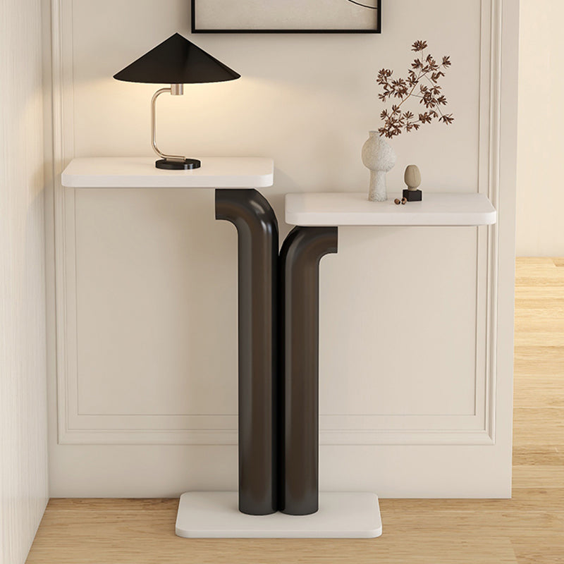 Rectangle Contemporary Console Table Stone Console Sofa Table for Hall