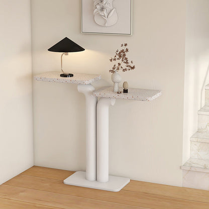 Rectangle Contemporary Console Table Stone Console Sofa Table for Hall