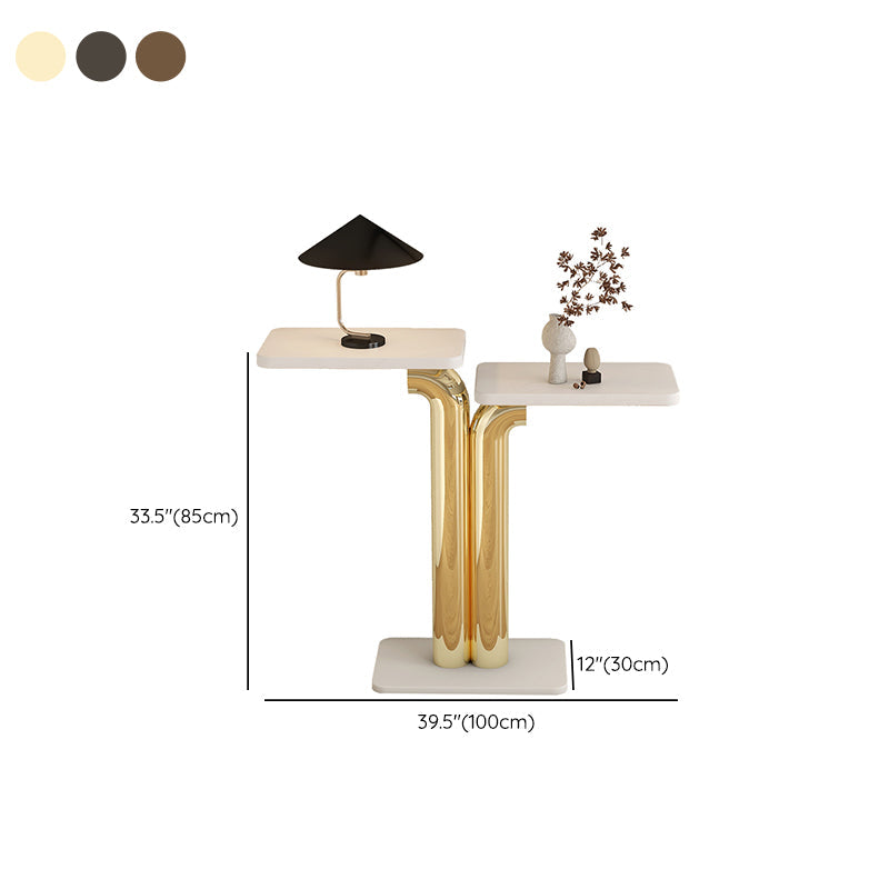 Rectangle Contemporary Console Table Stone Console Sofa Table for Hall