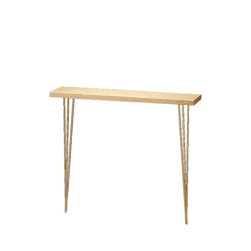 Rectangle Shape Contemporary Console Table Natural Console Sofa Table with 2 Legs