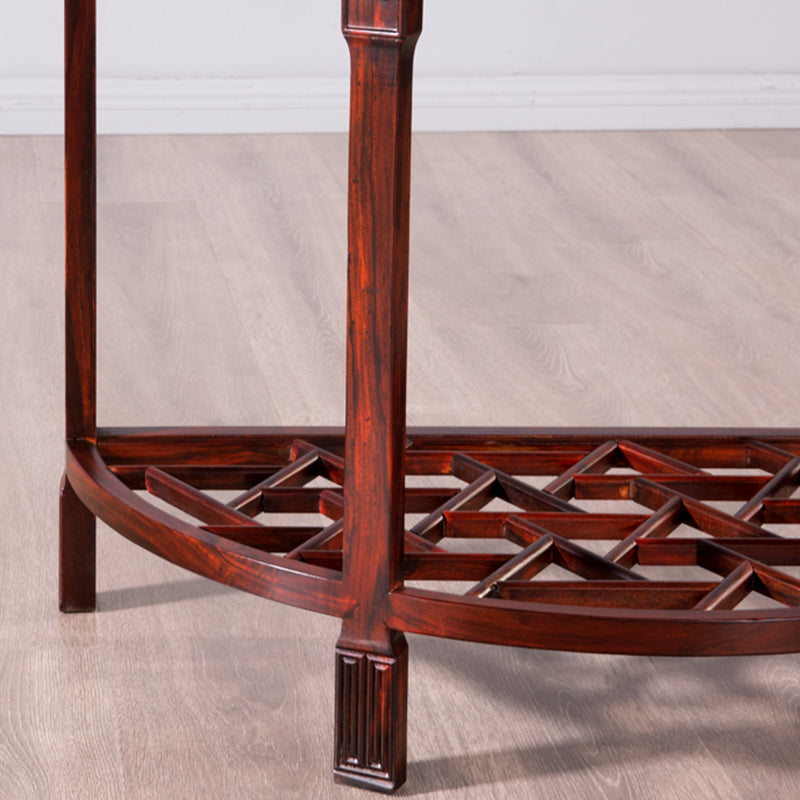 Mesa de la consola contemporánea de la mitad de la luna Sofá de la consola de madera marrón oscura
