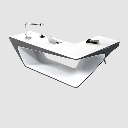 Bureau d'écriture en bois d'ingénierie Bureau de tâche en L contemporain pour le bureau