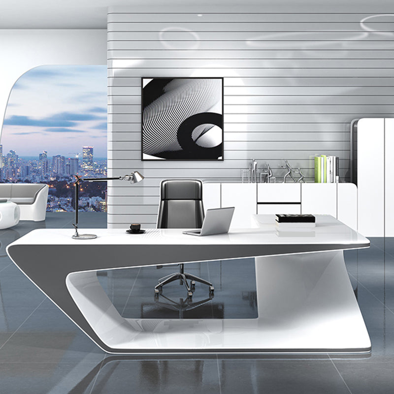 Bureau d'écriture en bois d'ingénierie Bureau de tâche en L contemporain pour le bureau