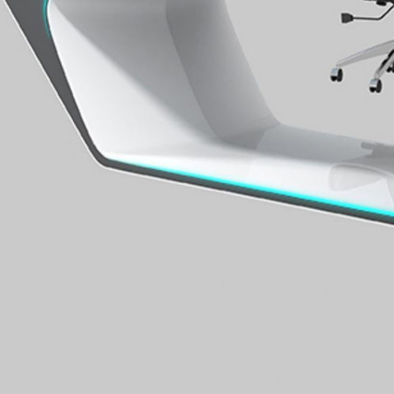 Bureau d'écriture en bois d'ingénierie Bureau de tâche en L contemporain pour le bureau