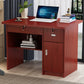 Engineered Wood Industrial Writing Desk Rectangular Office Desk with Drawers Red Brown 2 Clearhalo 'furn' 'furn_office_desk' 'Furniture' 'Office Desks' 'Office Furniture' 'office_desk' 7665724