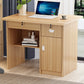 Engineered Wood Industrial Writing Desk Rectangular Office Desk with Drawers Natural 2 Clearhalo 'furn' 'furn_office_desk' 'Furniture' 'Office Desks' 'Office Furniture' 'office_desk' 7665737